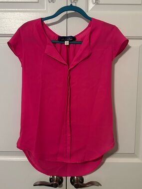 Blue Rain Hot Pink Cap-Sleeve Blouse